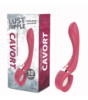 Вибратор рельефный CHISA Cavort, силиконовый, розовый, 18.4 х 5.2 см - No Taboo