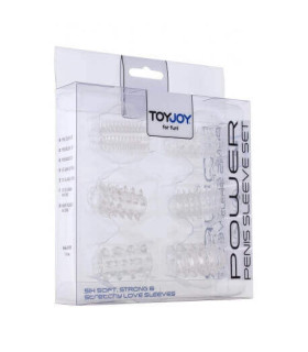 Набір насадок на член Power ToyJoy Penis Sleeve, прозорі, 4 х 2.5 см - No Taboo