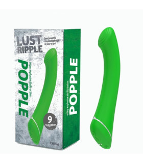 Вібратор Chisa Popple, зелений, 19.5 х 3.5 см - No Taboo