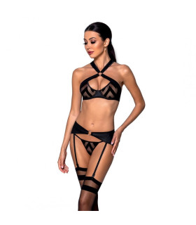 Комплект из трех частей Passion Hima, черный, S/M - No Taboo