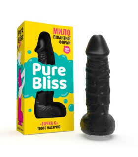 Мыло пикантной формы Pure Bliss Mini, черное, 15 см - No Taboo