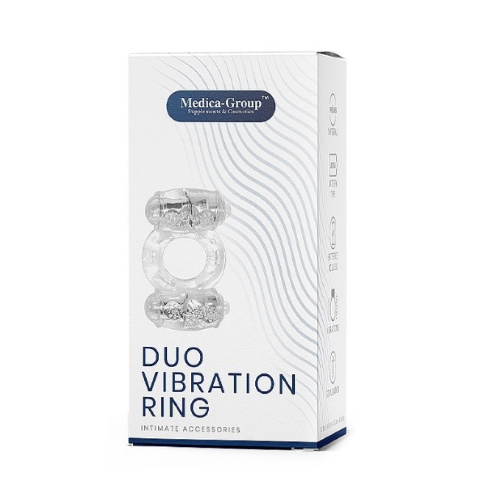 Подвійне віброкільце Medica Duo Vibration Ring, прозоре (218224), zoom