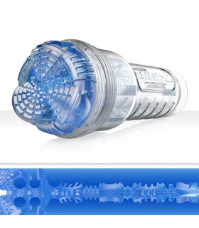 Мастурбатор из киберкожи Fleshlight Turbo Core Blue Ice (RP), прозрачный, 25 х 10 см - No Taboo