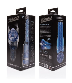 Мастурбатор из киберкожи Fleshlight Turbo Core Blue Ice (RP), прозрачный, 25 х 10 см - No Taboo