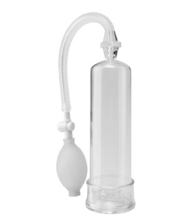 Вакуумная помпа механическая Pipedream Pump Worx с грушей, прозрачная, 20 х 5 см - No Taboo