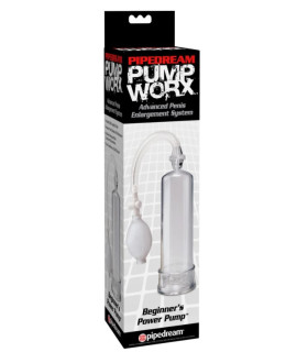 Вакуумная помпа механическая Pipedream Pump Worx с грушей, прозрачная, 20 х 5 см - No Taboo