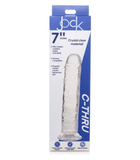 Фаллоимитатор на присоске Curvetoys C-Thru Dildo, прозрачный, 20 х 3.8 см - No Taboo