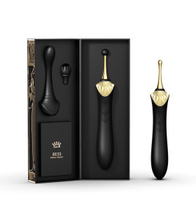 Вібратор двосторонній універсальний Zalo Bess з насадками, чорний - No Taboo