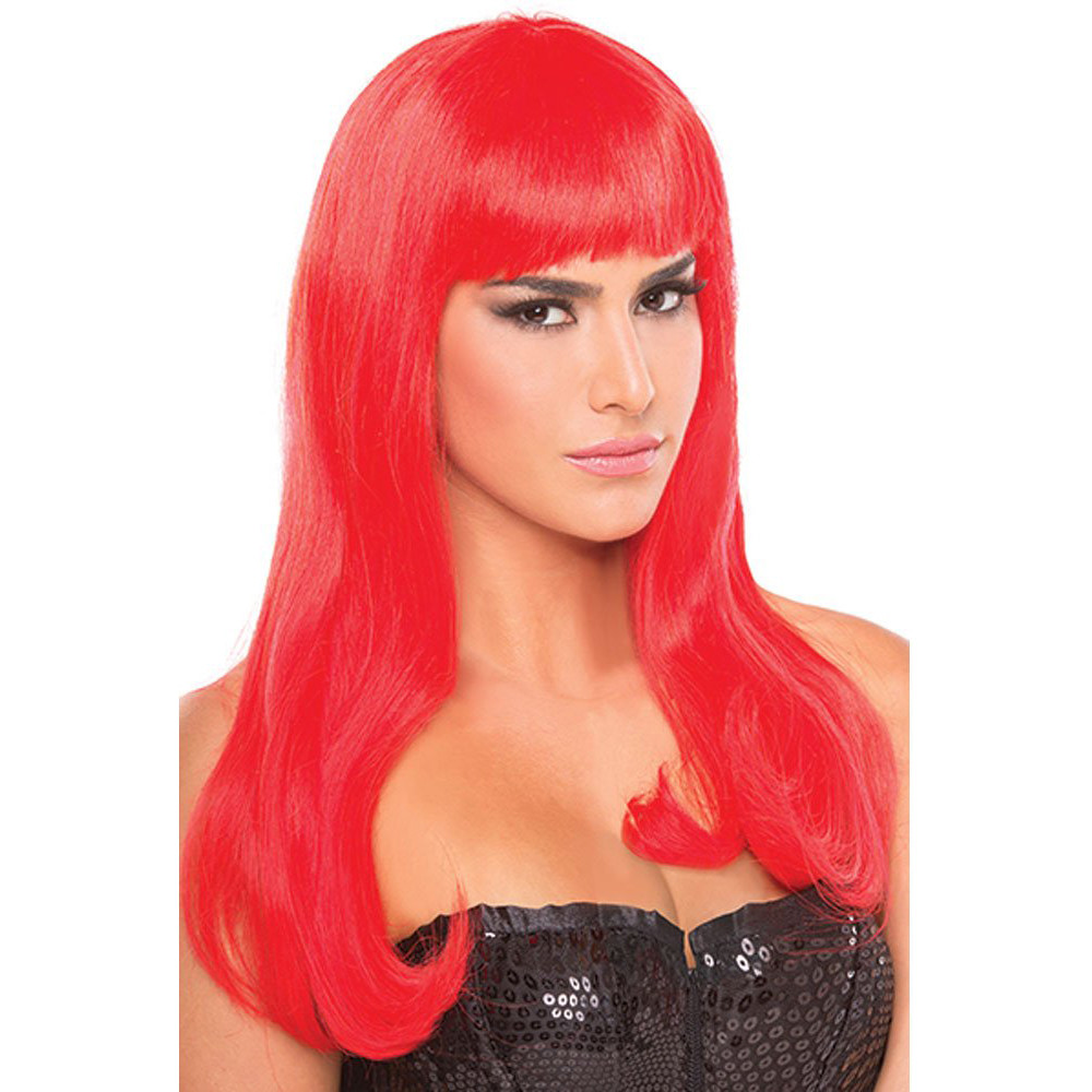 Перука з чубчиком Pop Diva Wig, червоний (41413), zoom