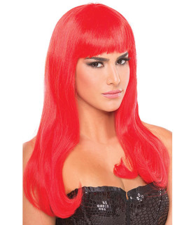 Перука з чубчиком Pop Diva Wig, червоний - No Taboo