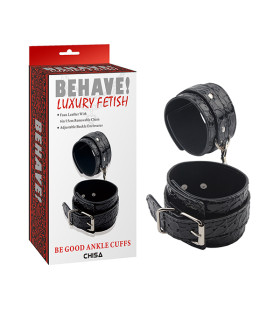 Поножи из кожзаменителя Chisa, с тиснением змеиной кожи, черные - No Taboo