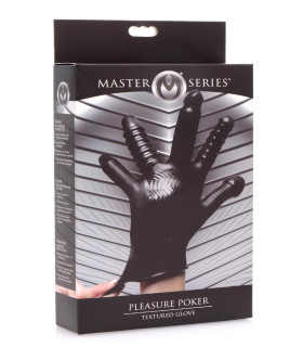 Перчатка для мастурбации Pleasure Poker черная - No Taboo