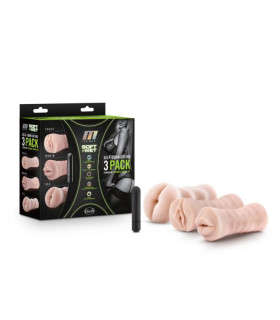 Набор реалистичных мастурбаторов с вибропулей - No Taboo