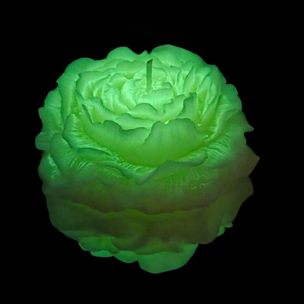 Свеча пион люминесцентная GlowKink 65 г, низкотемпературная, L, для БДСМ, салатовая (337276), zoom