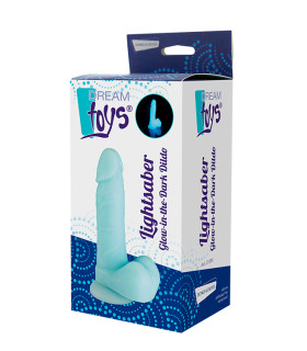 Фаллоимитатор светящийся в темноте, голубой - No Taboo