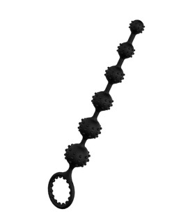 Анальная елочка силиконовая с кольцом, черная - No Taboo