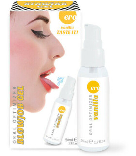 Оральный лубрикант HOT Blowjob Gel со вкусом ванили, 50 мл - No Taboo