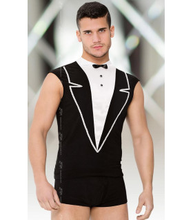 Ролевой костюм футболка и шорты, черный, 2 предмета, размер XL - No Taboo