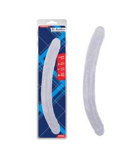 Фалоімітатор двосторонній Chisa Hi-Rubber реалістичний, прозорий, 46 см - No Taboo