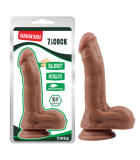 Фалоімітатор реалістичний Fashion Dude, 20.5 см, мулат - No Taboo