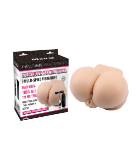 Мастурбатор реалистичный с вибрацией Chisa Tori's Plump Ass With Vagina двойной, бежевый - No Taboo