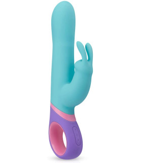 Вібратор кролик PMV20 Meta з ротацією, 23 см, Бірюзовий - No Taboo