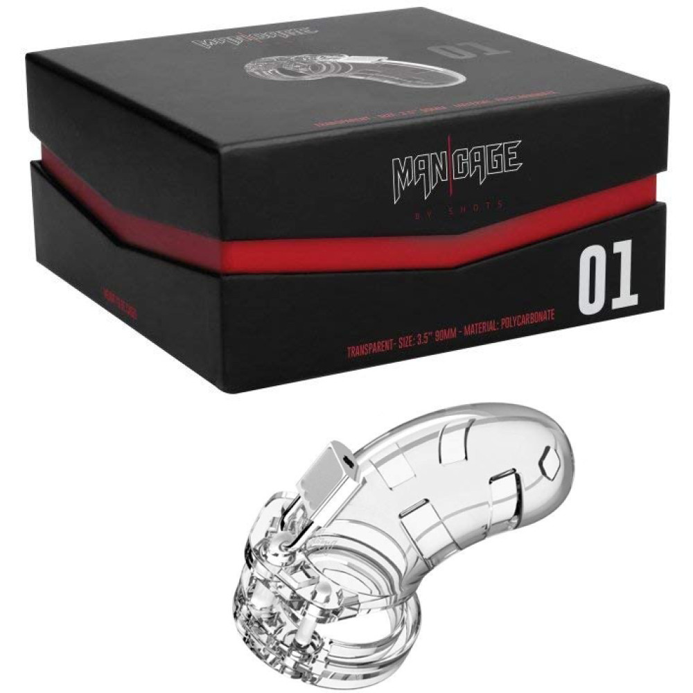 Чоловічий пояс вірності Shots Toys Man Cage №1, 9 см, прозорий (39171), zoom