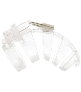 Чоловічий пояс вірності Man Cage №2, 9 см, прозорий - No Taboo