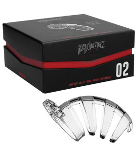 Чоловічий пояс вірності Man Cage №2, 9 см, прозорий - No Taboo