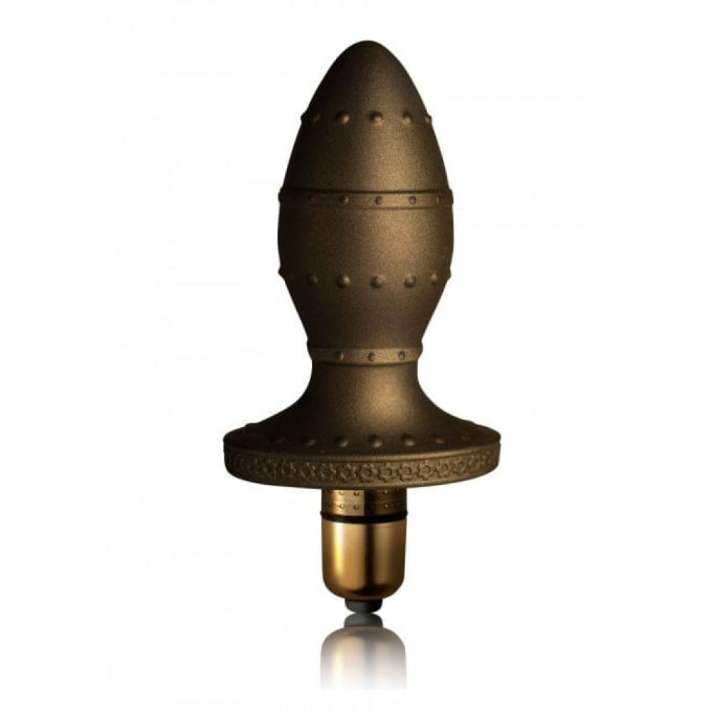 Анальна пробка Rocks Off зі знімною вібропулею, золотиста (38558), zoom