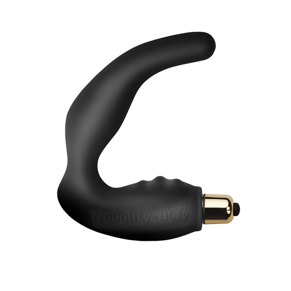 Масажер простати Rocks Off з вібрацією, чорний (38611), zoom