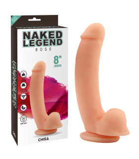 Фалоімітатор з мошонкою на присоску, 20.5 см, тілесний - No Taboo