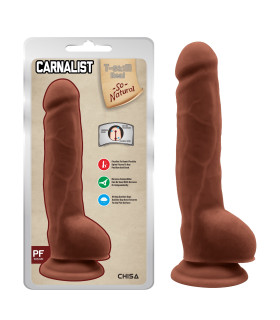 Фаллоимитатор киберкожевый с хребтом, 23.5 см, мулат - No Taboo