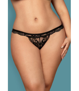 Стрінги еротичні мереживні чорні, розмір XXL - No Taboo