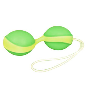Вагінальні кульки Amor Gym Balls, зелений / Жовтий - No Taboo
