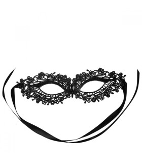 Маска на очі ажурна, чорна - No Taboo