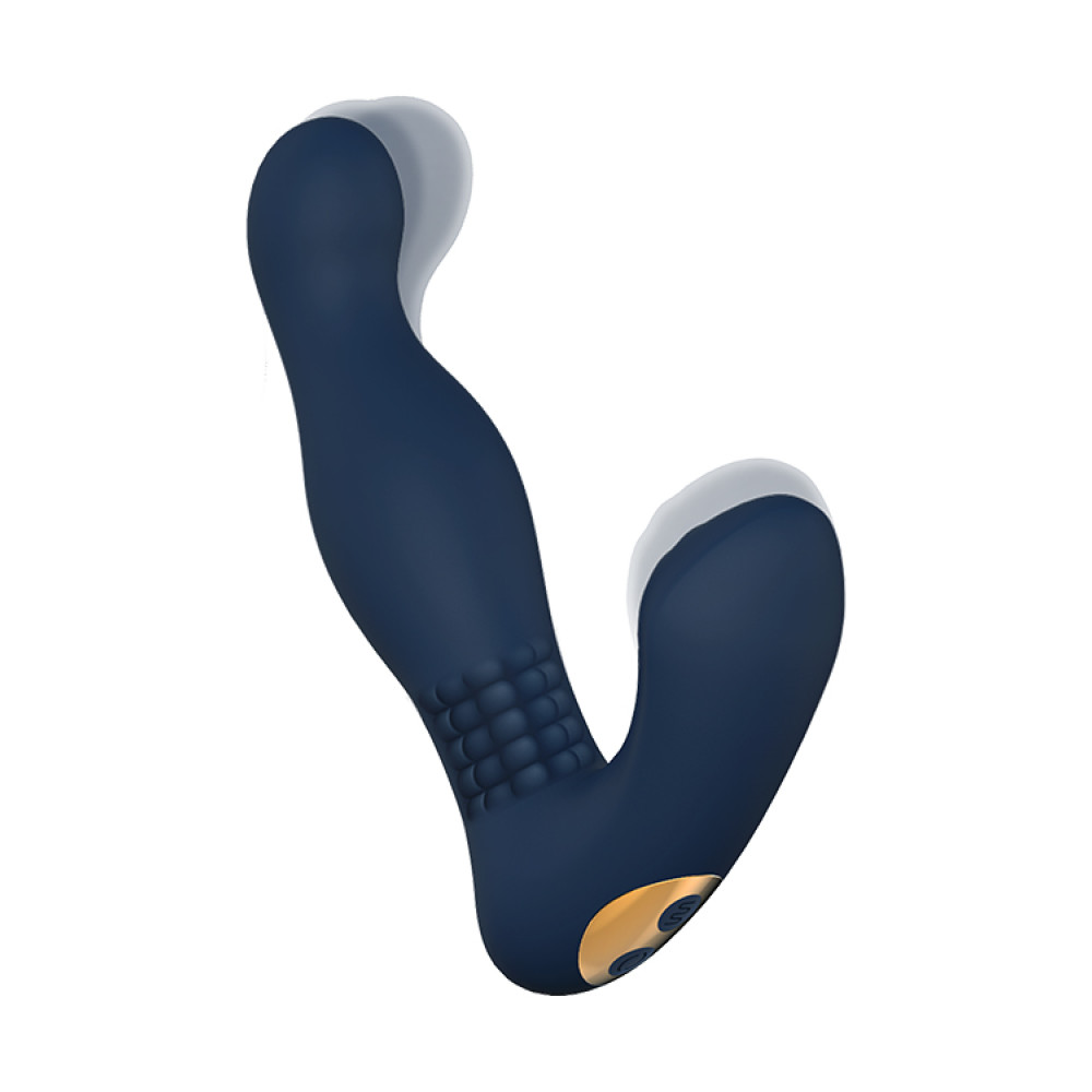 Універсальний вібратор Dream Toys з обертовими кульками, синій (38497), zoom