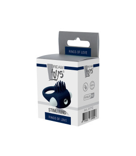 Эрекционное кольцо Dream Toys с усиками, синего цвета - No Taboo