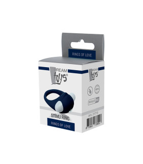 Ерекційне кільце Dream Toys з ущільненням, синього кольору - No Taboo