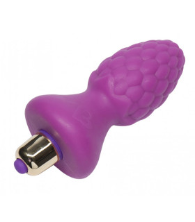 Анальна пробка Rocks-Off Ass Berries Raspberry в формі ягоди, фіолетова, 9.5 см х 3.5 см - No Taboo