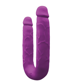 Подвійний фалоімітатор Colours DP Pleasures реалістичний, фіолетовий - No Taboo