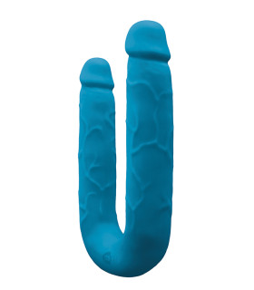 Подвійний фалоімітатор Colours DP Pleasures реалістичний, Блакитний - No Taboo