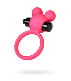 Ерекційне віброкільце у вигляді ведмедика, рожеве - No Taboo