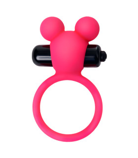 Ерекційне віброкільце у вигляді ведмедика, рожеве - No Taboo