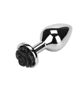 Анальная пробка Flower Black, размер M (9 см х 3.4 см) - No Taboo