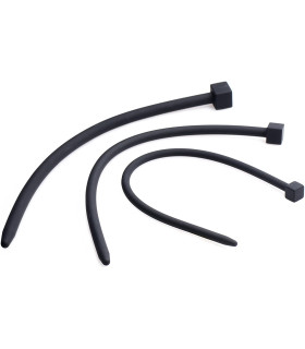 Набор уретральных катетеров большого размера, черного цвета, XL, 3 шт - No Taboo