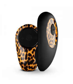 Вібратор в трусики Tania Panty Vibe з трусиками в комплекті, чорний з леопардовим принтом, 9 см х 4.5 см - No Taboo