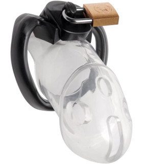 Пояс верности Rikers Locking с тремя кольцами, прозрачный - No Taboo