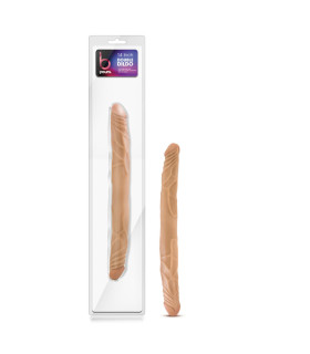 Фаллоимитатор двухсторонний реалистичный, бежевого цвета, 35 см х 3.5 см - No Taboo