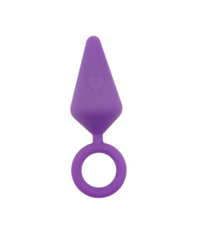 Анальна пробка з кільцем Chisa Candy Plug S, силіконова, фіолетова - No Taboo